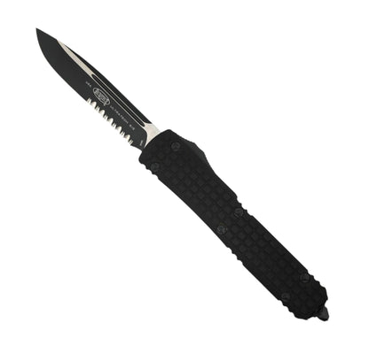 Microtech Ultratech S/E Black Frag G-10 Top Tactical Partial Serration Signature Series 121-2FRGTBS - NORTH RIVER OUTDOORS