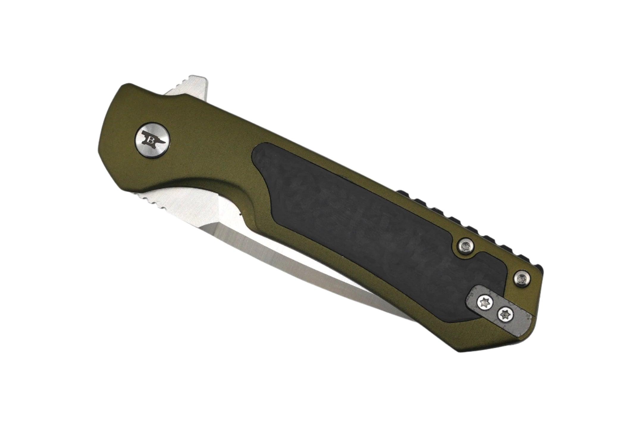 Buck 0714 Stinger Frame Lock Flipper Knife 3" D2 Satin Drop Point Blade w/ Aluminum Steel Handle and Carbon Fiber Inlay - NORTH RIVER OUTDOORS