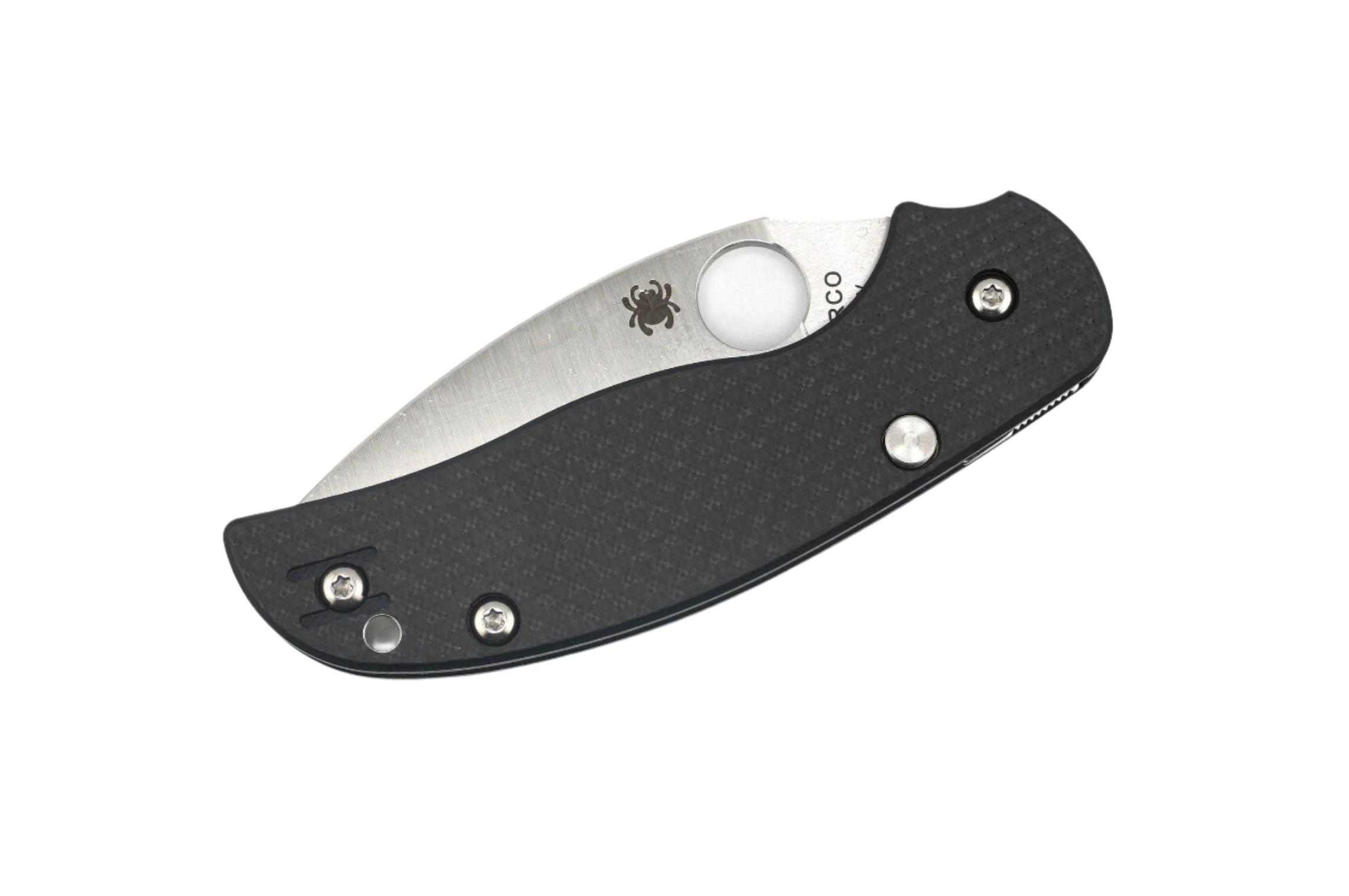 Spyderco Sage 6 Button Compression Lock Folding Knife 3" CPM-S30V Satin Blade Carbon Fiber G10 Handles - NORTH RIVER OUTDOORS