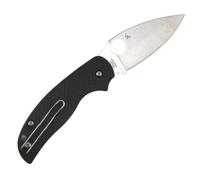 Spyderco Sage 6 Button Compression Lock Sprint Run Folding Knife 3" CPM-S90V Satin Blade Carbon Fiber Handles - NORTH RIVER OUTDOORS