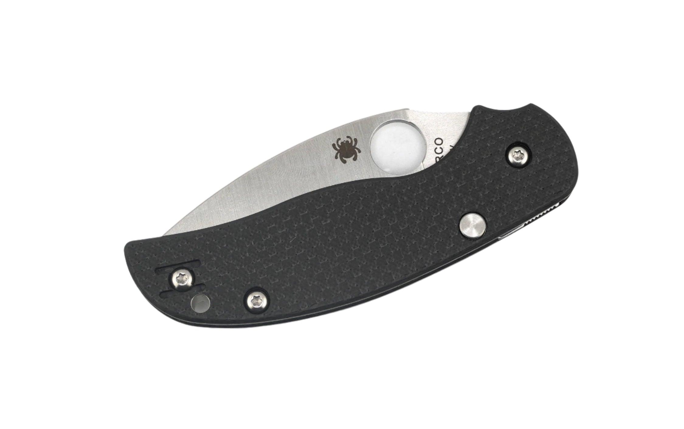 Spyderco Sage 6 Button Compression Lock Sprint Run Folding Knife 3" CPM-S90V Satin Blade Carbon Fiber Handles - NORTH RIVER OUTDOORS