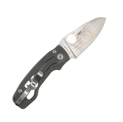 Spyderco PITS 2 Slipjoint Folding Knife 2.74" M398 Satin Drop Point Skeletonized Titanium Handles - NORTH RIVER OUTDOORS