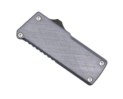 Chaves C.H.U.B Auto OTF with Crosshatch Blue Steel Grey Handles (USA) - NORTH RIVER OUTDOORS