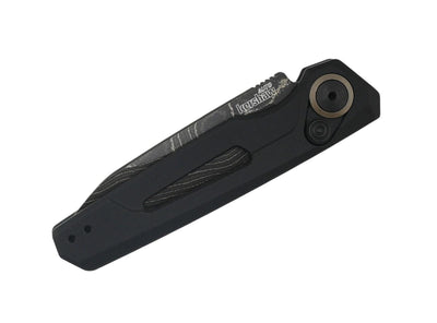Kershaw Launch 11 Auto Folding Knife 2.75" Damascus Reverse Tanto Blade w/ Black Aluminum Handles 7550BLKDAM - NORTH RIVER OUTDOORS