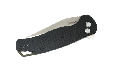 Kershaw 1429 Runoff Button Lock Flipper 3.1" Satin Clip Point Blade w/ Black Glass-Filled Nylon Handles - NORTH RIVER OUTDOORS