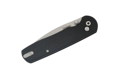 Kershaw 2054 Remnant Button Lock KVT Folding Knife 3.25" D2 Stonewashed Spear Point Blade w/ Black Linen Micarta Handles - NORTH RIVER OUTDOORS