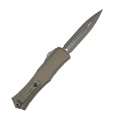 Microtech 1702-10APNC Hera II OTF AUTO Knife 4" M390MK Apocalyptic Double Edge Dagger Blade Natural - NORTH RIVER OUTDOORS