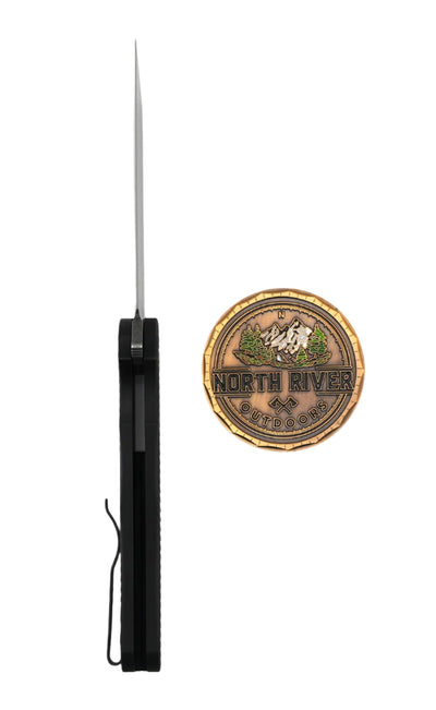 Pro-Tech Malibu Flipper Black Dragon Scale Handles Acid Washed Magnacut Reverse Tanto - NORTH RIVER OUTDOORS