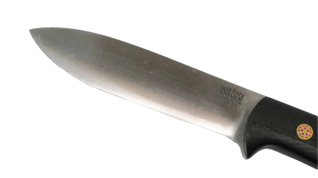 Bark River Mini Kephart Knife 3V Carbon Fiber Blue Liners Mosaic Pins #2 (USA)