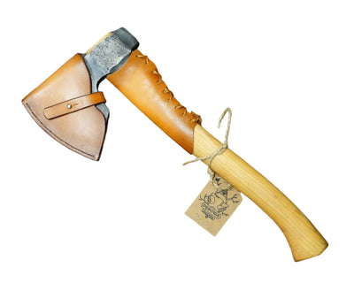 Debowa Kuznia "The Boar" 16" Hatchet w/ Leather Collar Guard & Sheath - NORTH RIVER OUTDOORS