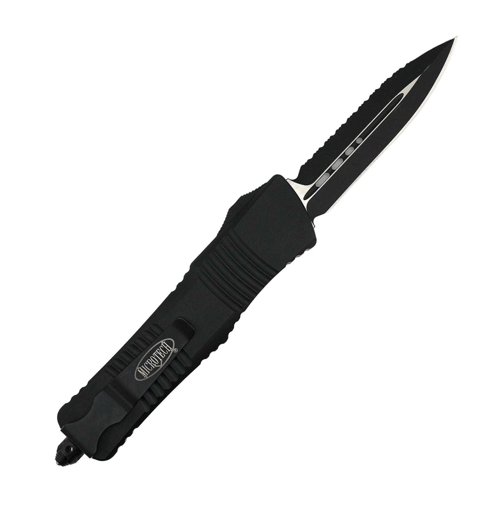 Microtech 142-3T Combat Troodon D/E - Black Handle - Full Serrations