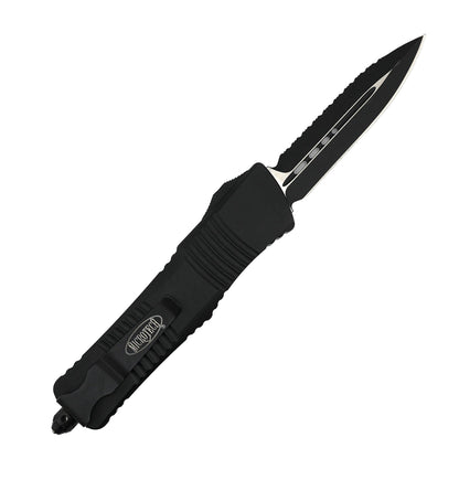 Microtech 142-3T Combat Troodon D/E - Black Handle - Full Serrations