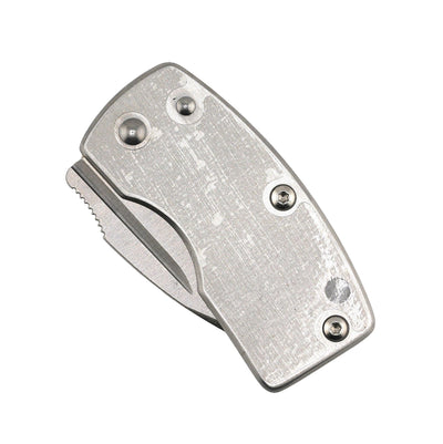 G. Sakai Stainless Skull Money Clip Folding Knife Engravable (Japan)