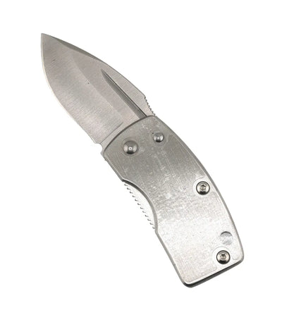 G. Sakai Stainless Skull Money Clip Folding Knife Engravable (Japan)
