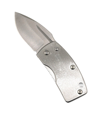 G. Sakai Stainless Skull Money Clip Folding Knife Engravable (Japan)