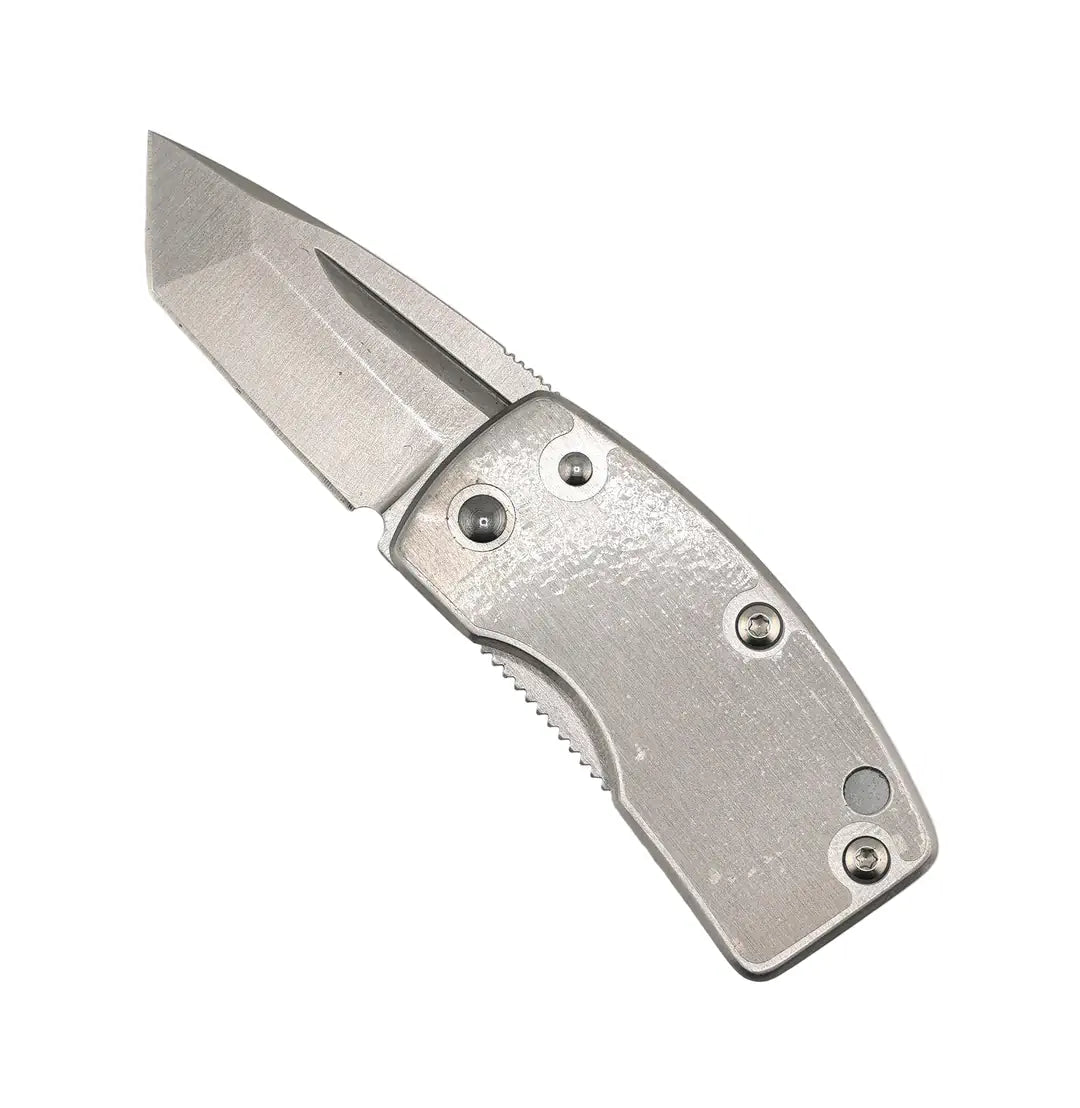 G. Sakai Stainless Skull Money Clip Folding Knife Engravable (Japan)