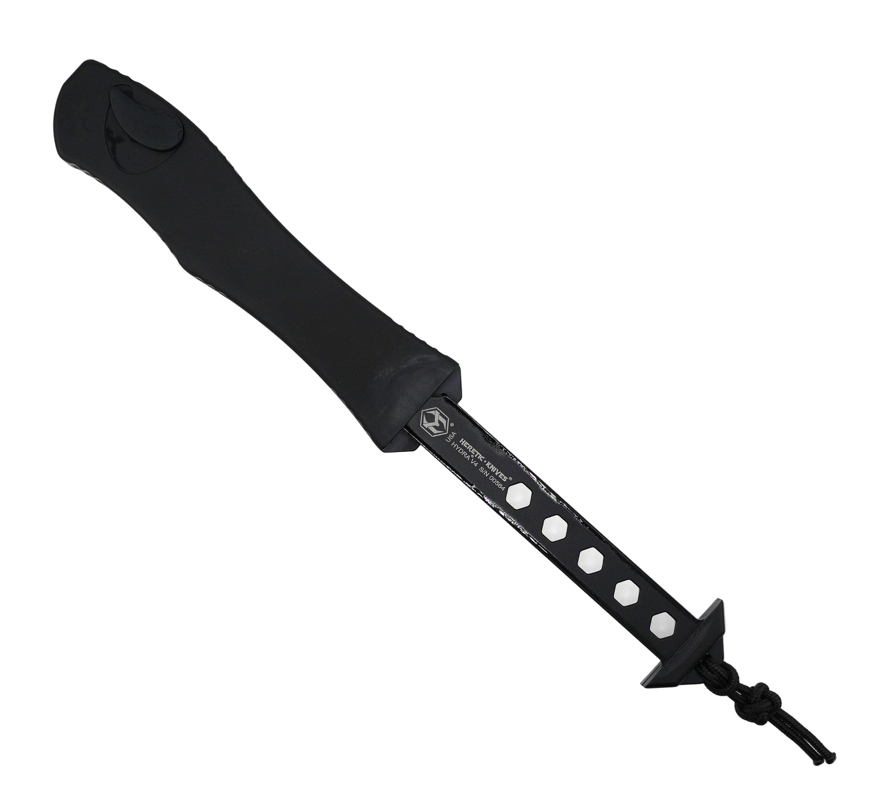 Heretic Hydra V4 H406-15A-COMM Black Handle Tanto DLC Commando Finish MagnaCut Knife