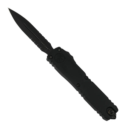 Microtech Ultratech Gen III ZBP Shadow DLC D/E Partial Serrated Auto Knife 3.5" 122-2DLCTSH