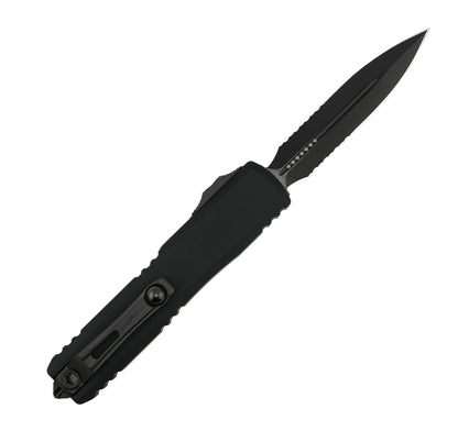 Microtech Ultratech Gen III ZBP Shadow DLC D/E Partial Serrated Auto Knife 3.5" 122-2DLCTSH