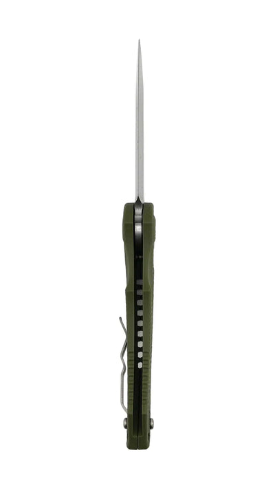 Heretic H054-2A-GRN Mini Pariah Auto Stonewash Singe Edge OD Green