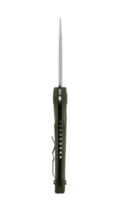 Heretic H054-2A-GRN Mini Pariah Auto Stonewash Singe Edge OD Green