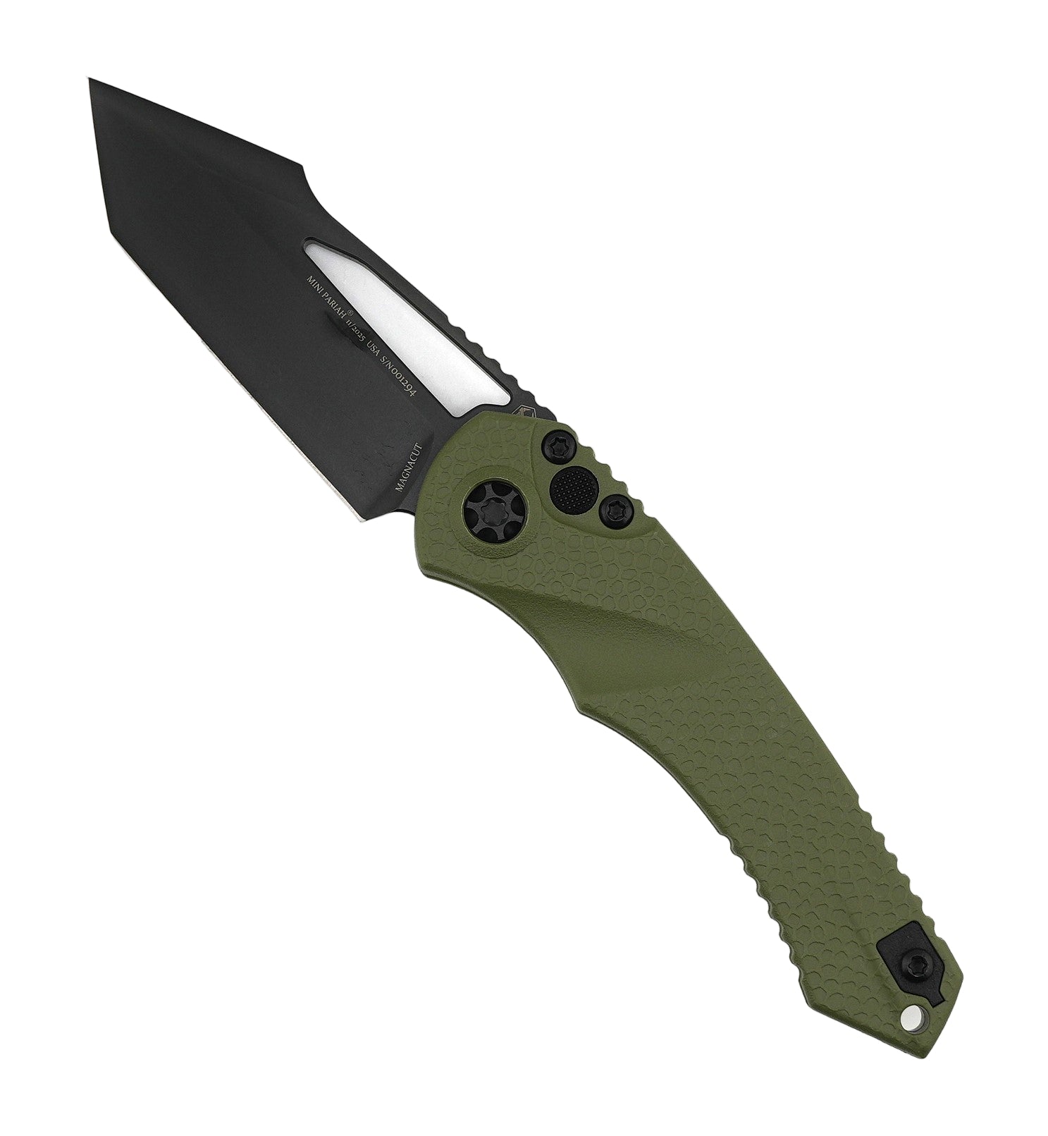 Heretic H053-6A-GRN Mini Pariah Manual Tanto DLC Standard OD Green