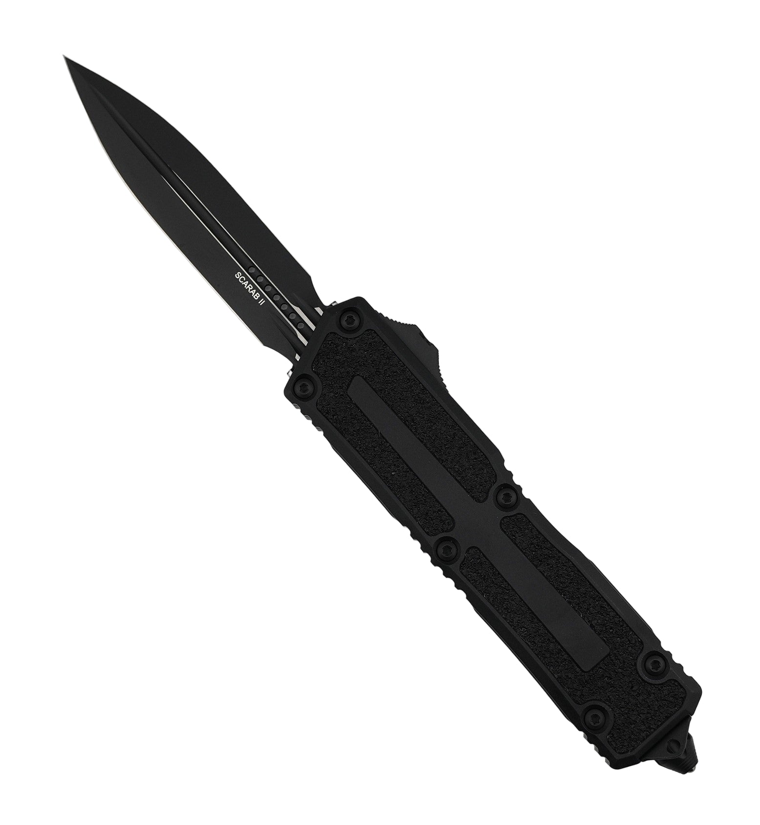 Microtech Scarab 2 Gen 3 1280-1T Tactical Double Edge Black Blade Handle
