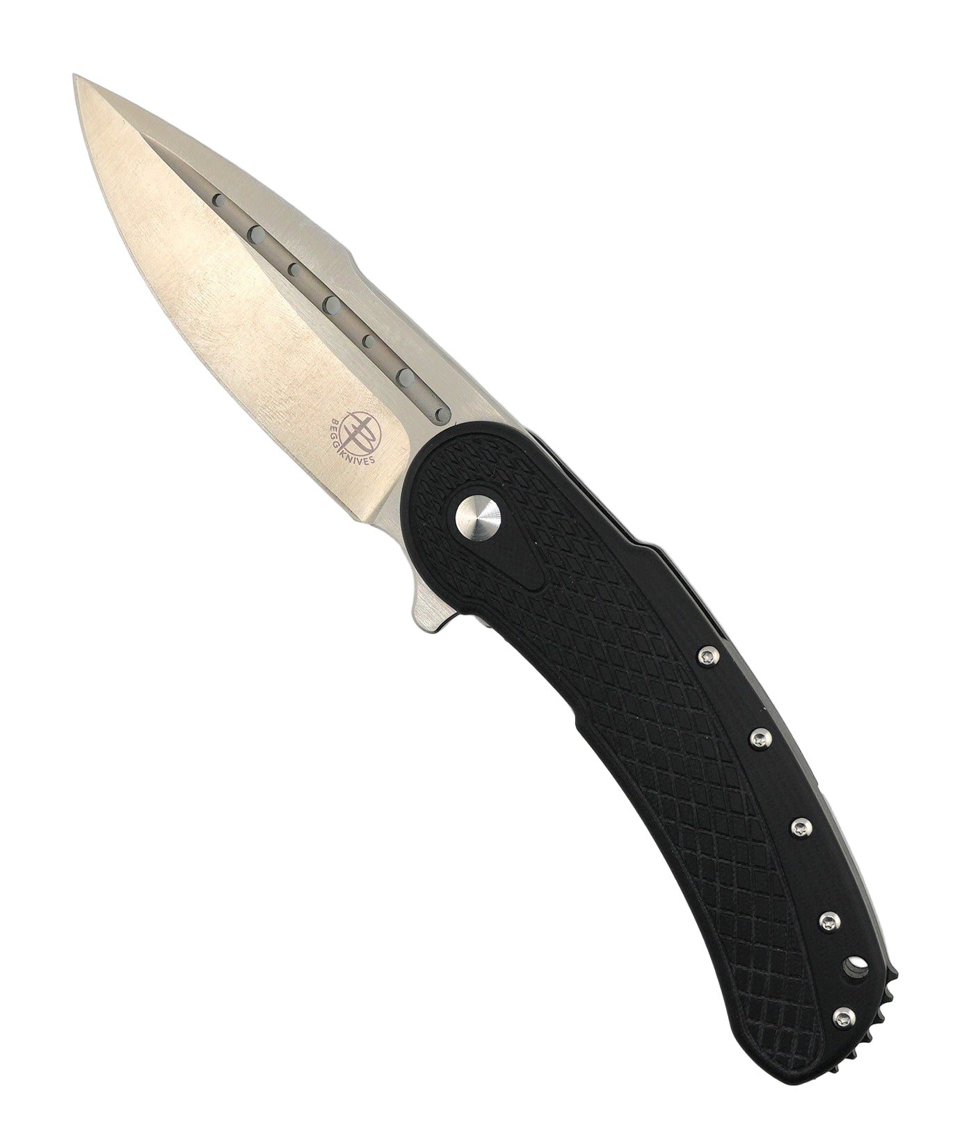 Begg Knives Bodega Frame Lock Knife Black G-10 (3.5" Stain)