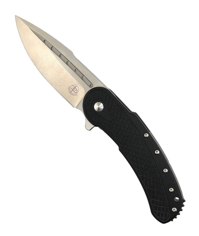 Begg Knives Bodega Frame Lock Knife Black G-10 (3.5" Stain)