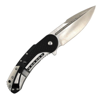 Begg Knives Bodega Frame Lock Knife Black G-10 (3.5" Stain)
