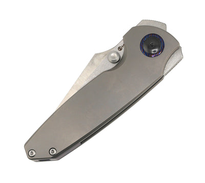 Maxace Manticore Frame Lock Knife Smooth Titanium (3.6" Satin)