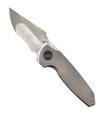 Maxace Manticore Frame Lock Knife Smooth Titanium (3.6" Satin)