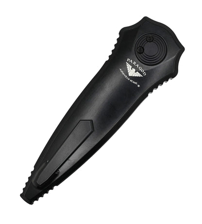 Asheville Steel Warlock Cerakote Black Handles Ti Clip Gravity Knife S35VN (USA)