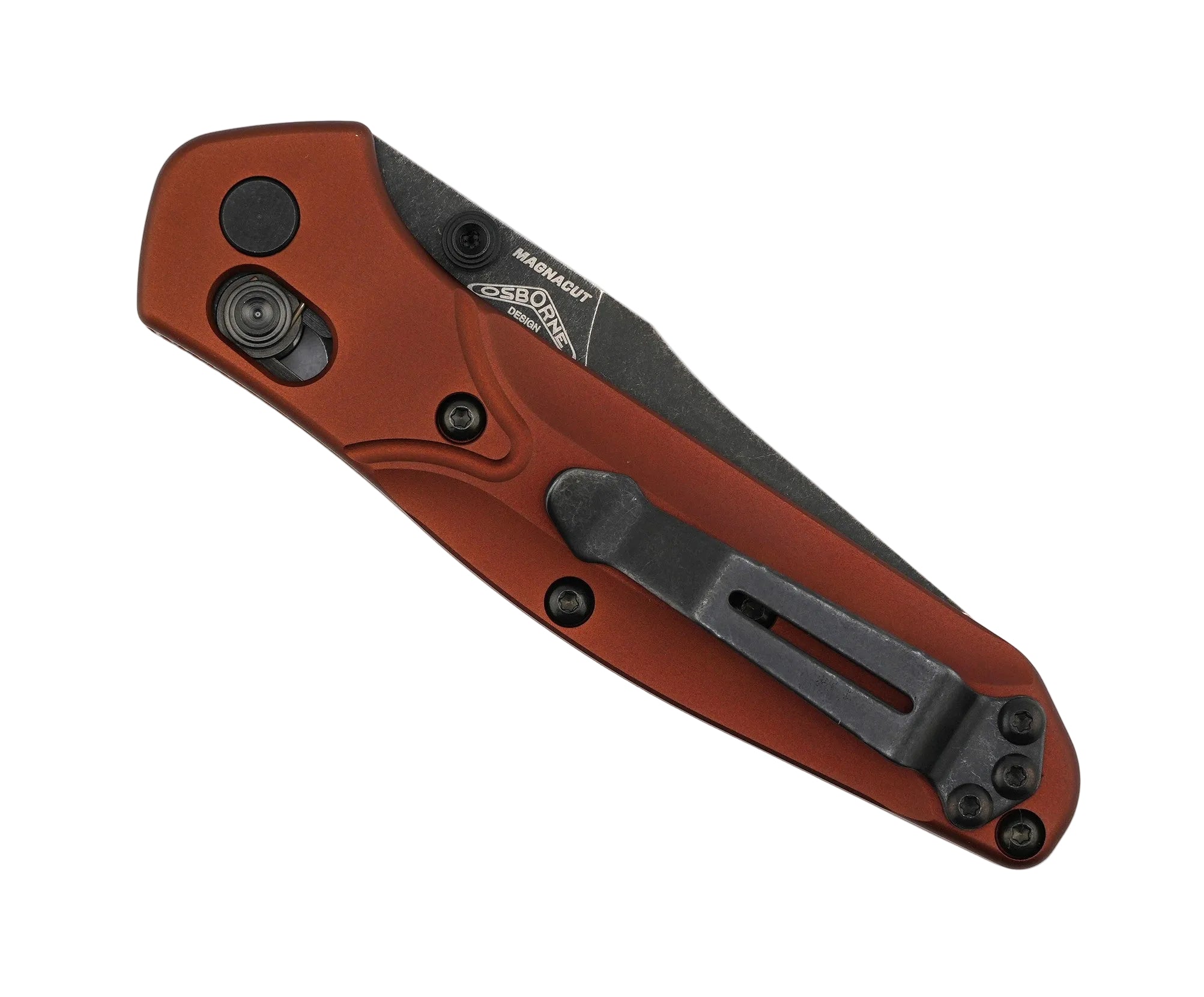 Benchmade 945BK-03 Mini Osborne Battlewash Reverse Tanto w/ Burnt Copper Aluminum Handle