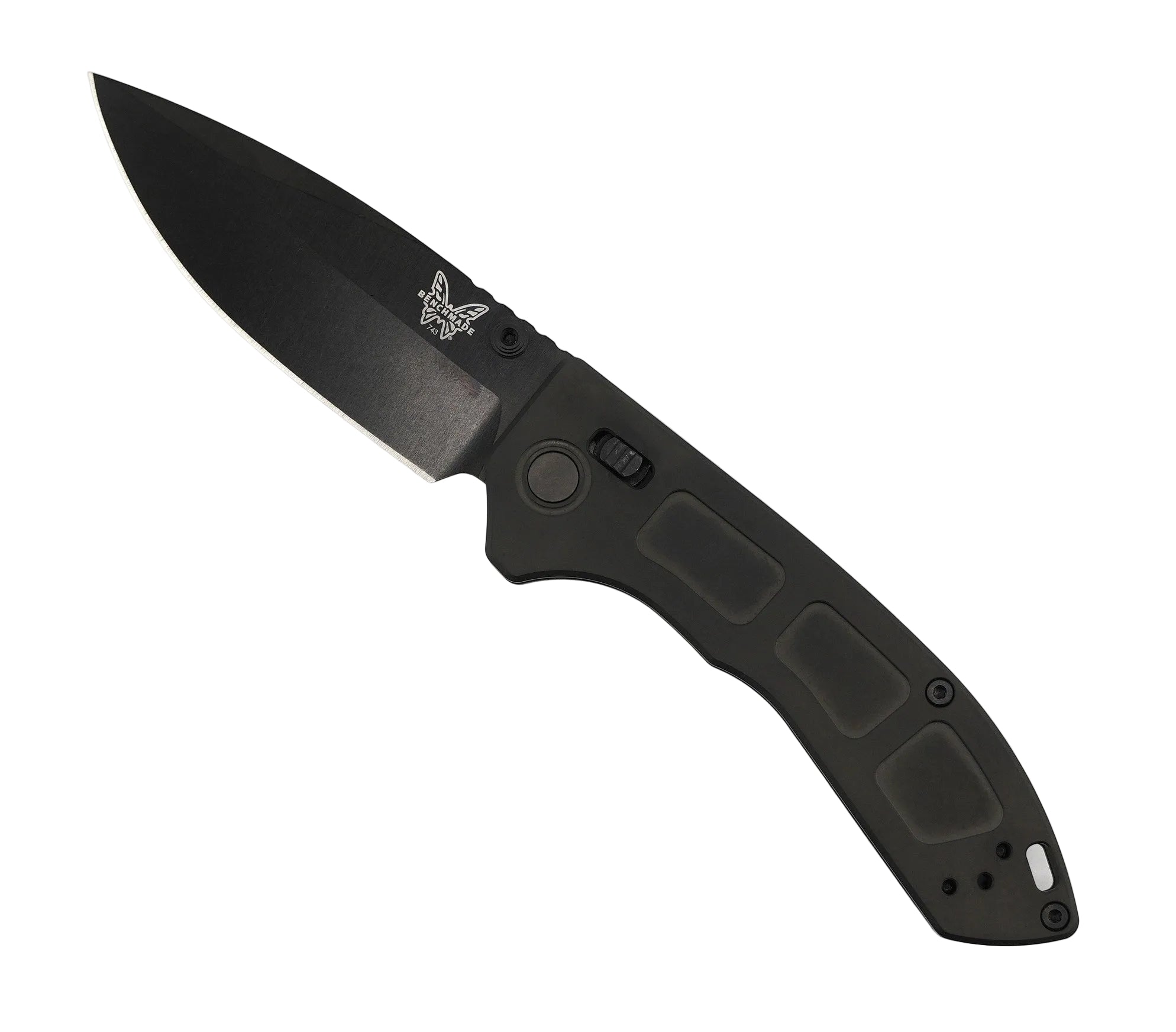 Benchmade 743BK-01 Mini Narrows Axis Folding Knife Black Drop Point w/ Black Titanium Handle
