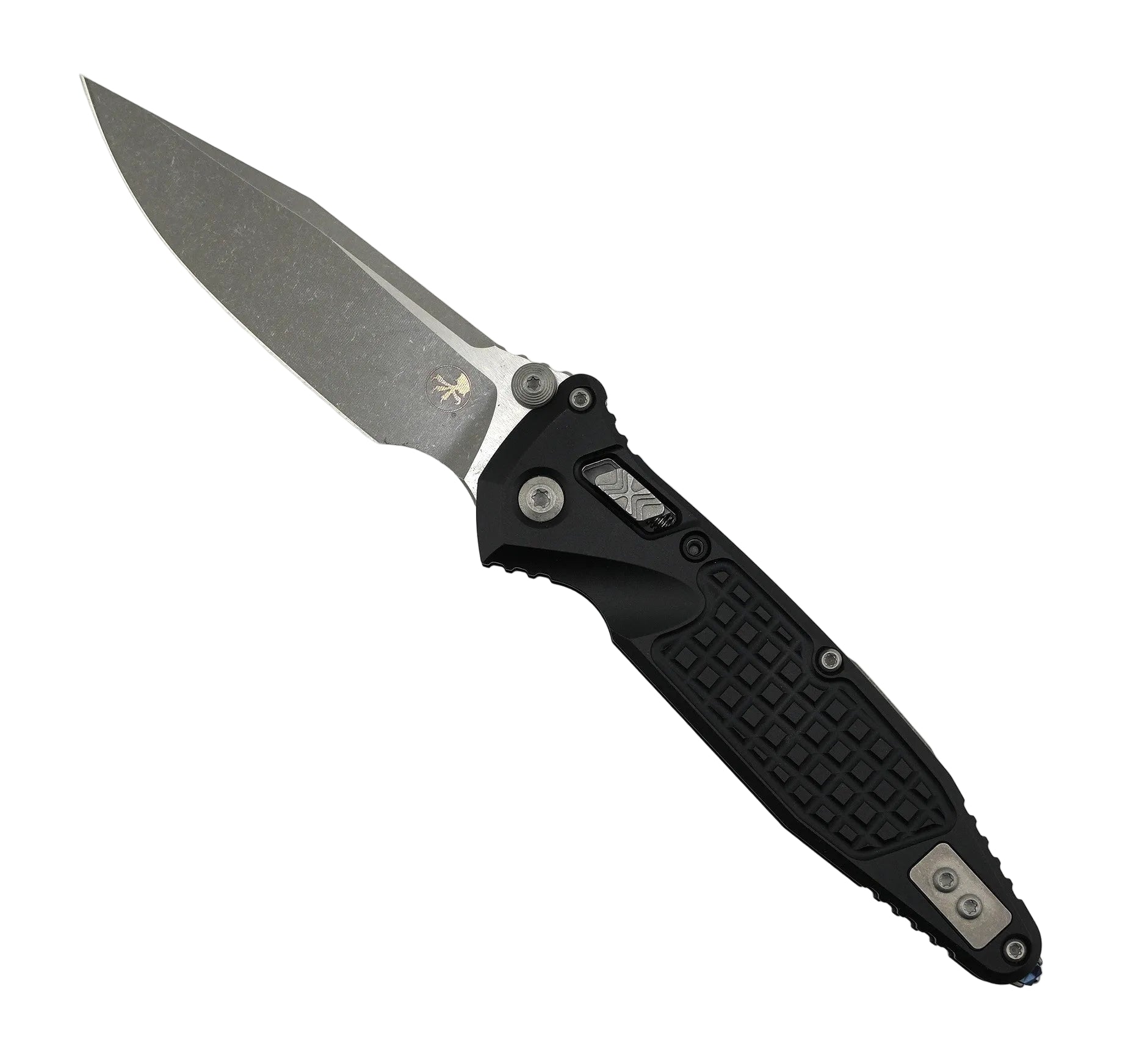 Microtech 160RL-10APFR Socom Elite RAM-LOK Folding Knife 4" M390MK Apocalyptic Clip Point Blade w/ Black Frag Aluminum Handles & Reversible Clip
