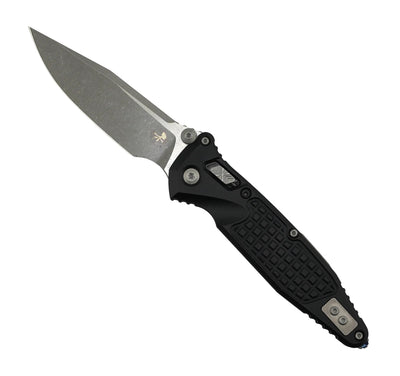 Microtech 160RL-10APFR Socom Elite RAM-LOK Folding Knife 4" M390MK Apocalyptic Clip Point Blade w/ Black Frag Aluminum Handles & Reversible Clip
