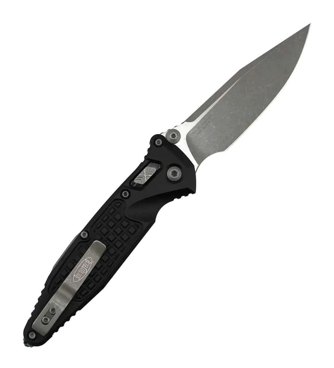 Microtech 160RL-10APFR Socom Elite RAM-LOK Folding Knife 4" M390MK Apocalyptic Clip Point Blade w/ Black Frag Aluminum Handles & Reversible Clip