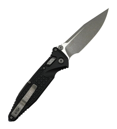 Microtech 160RL-10APFR Socom Elite RAM-LOK Folding Knife 4" M390MK Apocalyptic Clip Point Blade w/ Black Frag Aluminum Handles & Reversible Clip