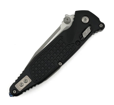 Microtech 160RL-10APFR Socom Elite RAM-LOK Folding Knife 4" M390MK Apocalyptic Clip Point Blade w/ Black Frag Aluminum Handles & Reversible Clip
