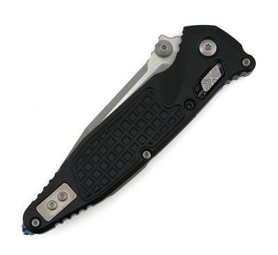 Microtech 160RL-10APFR Socom Elite RAM-LOK Folding Knife 4" M390MK Apocalyptic Clip Point Blade w/ Black Frag Aluminum Handles & Reversible Clip