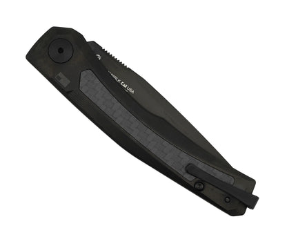 Zero Tolerance 0556BLK Black PVD Titanium Carbon Fiber Inlay Bead Blasted Black PVD MagnaCut Blade (USA)