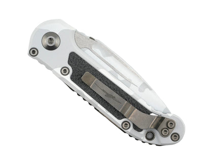 Microtech Knives LUDT Gen III Arctic Camo Drop Point Low Polish Accents 1135-1LPACS-D22