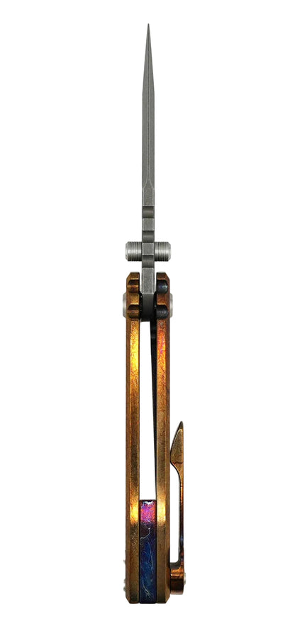 Custom Chaves Redencion Street Titanium Acid Washed Tanto Knife "Zeus's Fury"