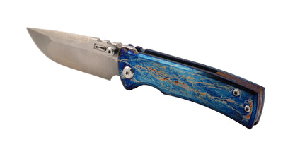 Chaves Redencion Street Custom Titanium Drop Point Knife "LightningStrike"