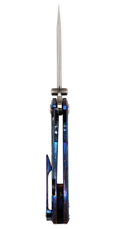 Chaves Redencion Street Custom Titanium Drop Point Knife "LightningStrike"