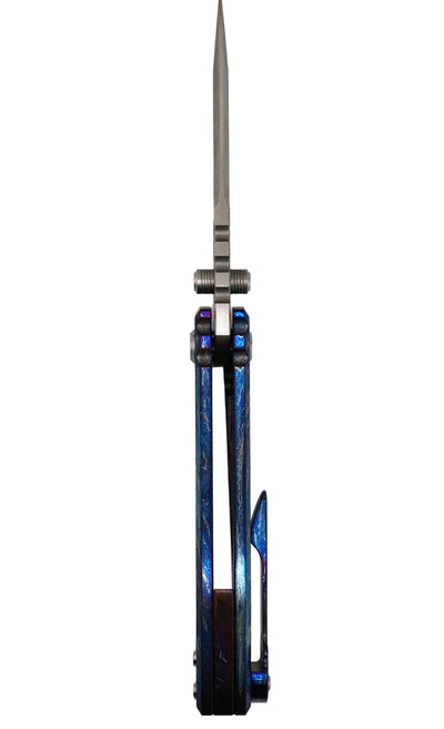 Chaves Redencion Street Custom Titanium Drop Point Knife "LightningStrike"