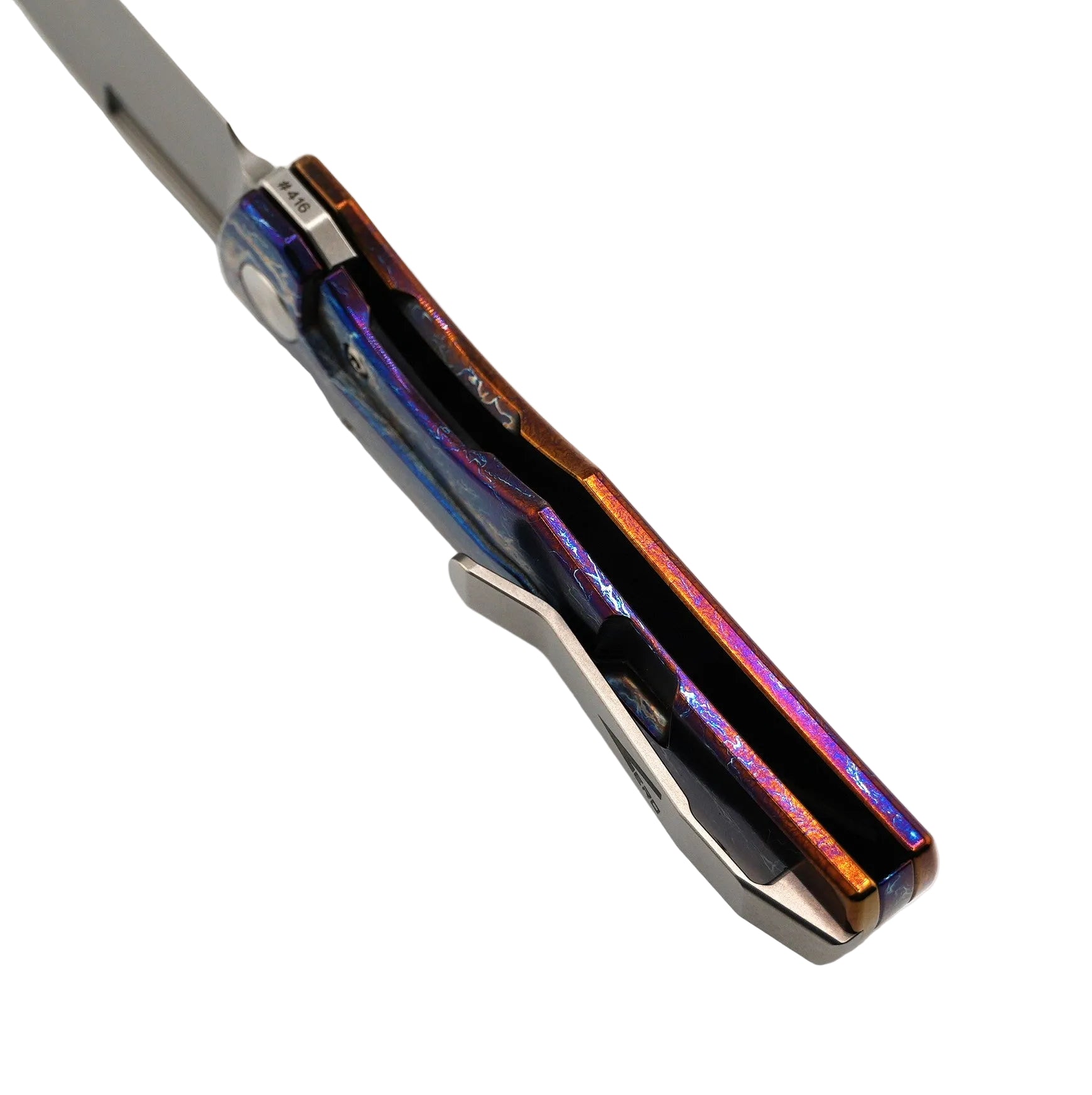 Custom Heat Antropic Vero Nova Mini Folding Knife Stonewash Blade