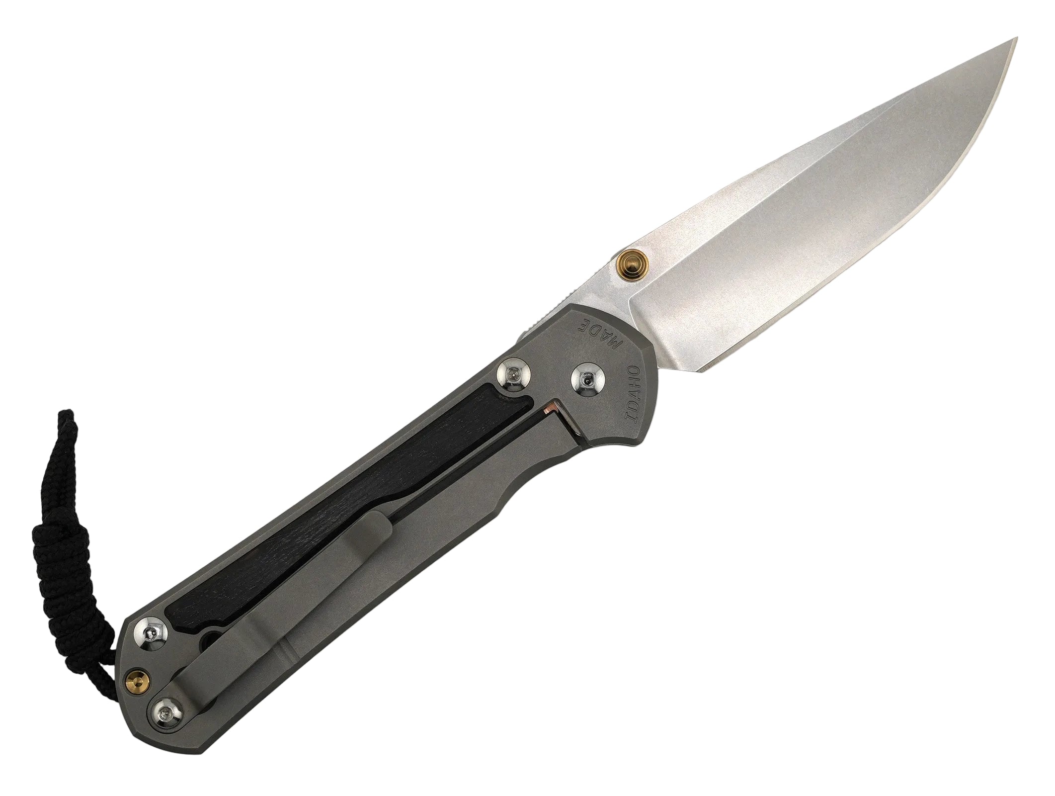 Chris Reeves Large Sebenza 31 Knife 3.61" MagnaCut Satin Blade Titanium Handles with Bog Oak Inlays