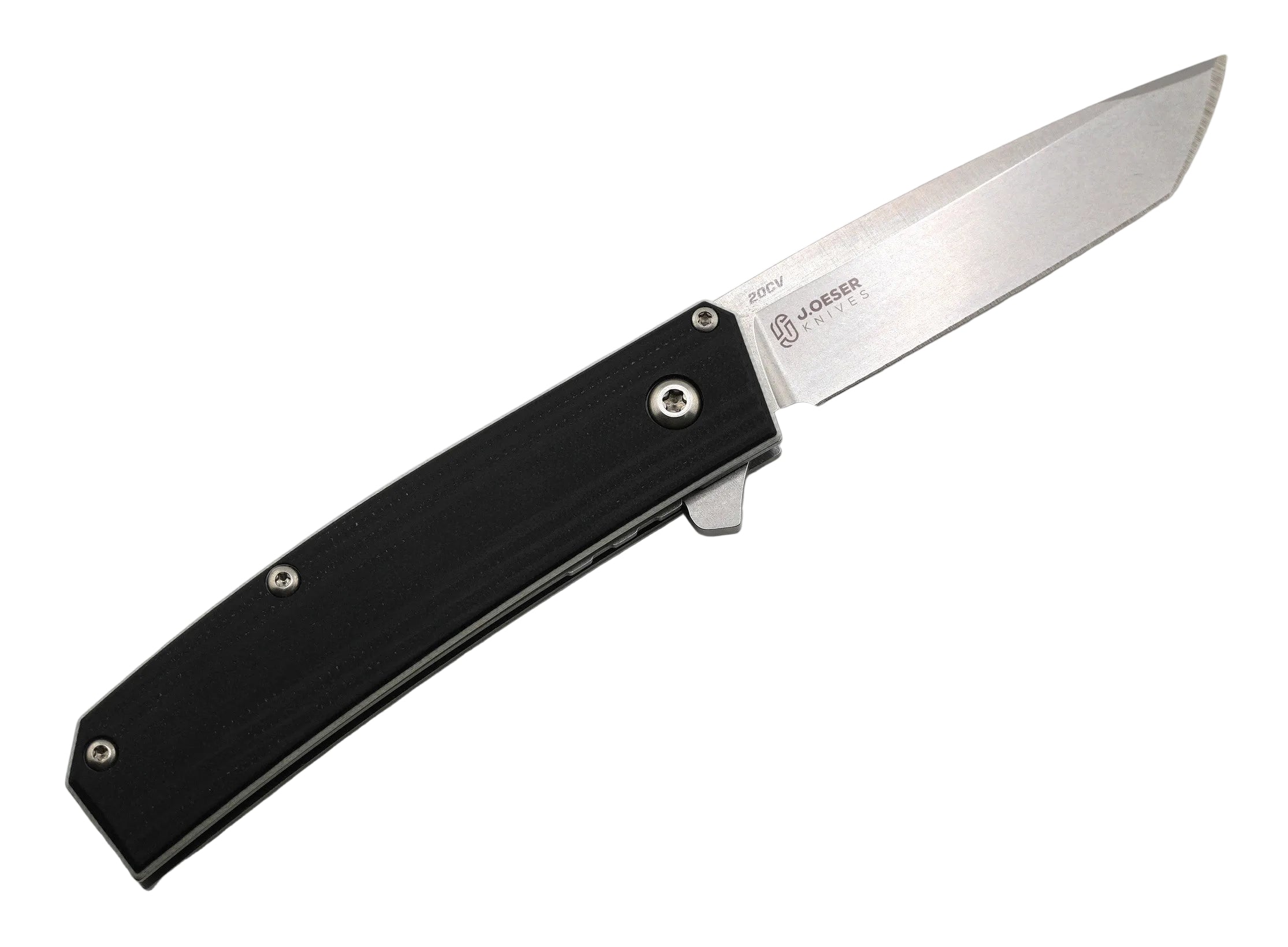Benchmade Tengu Flipper 601 Jared Oeser Satin 20CV Tanto Knife Black over White G10 (Discontinued)